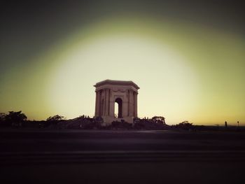 View of monument at sunset
