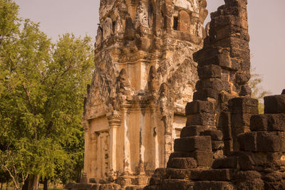 Exterior of temple against sky