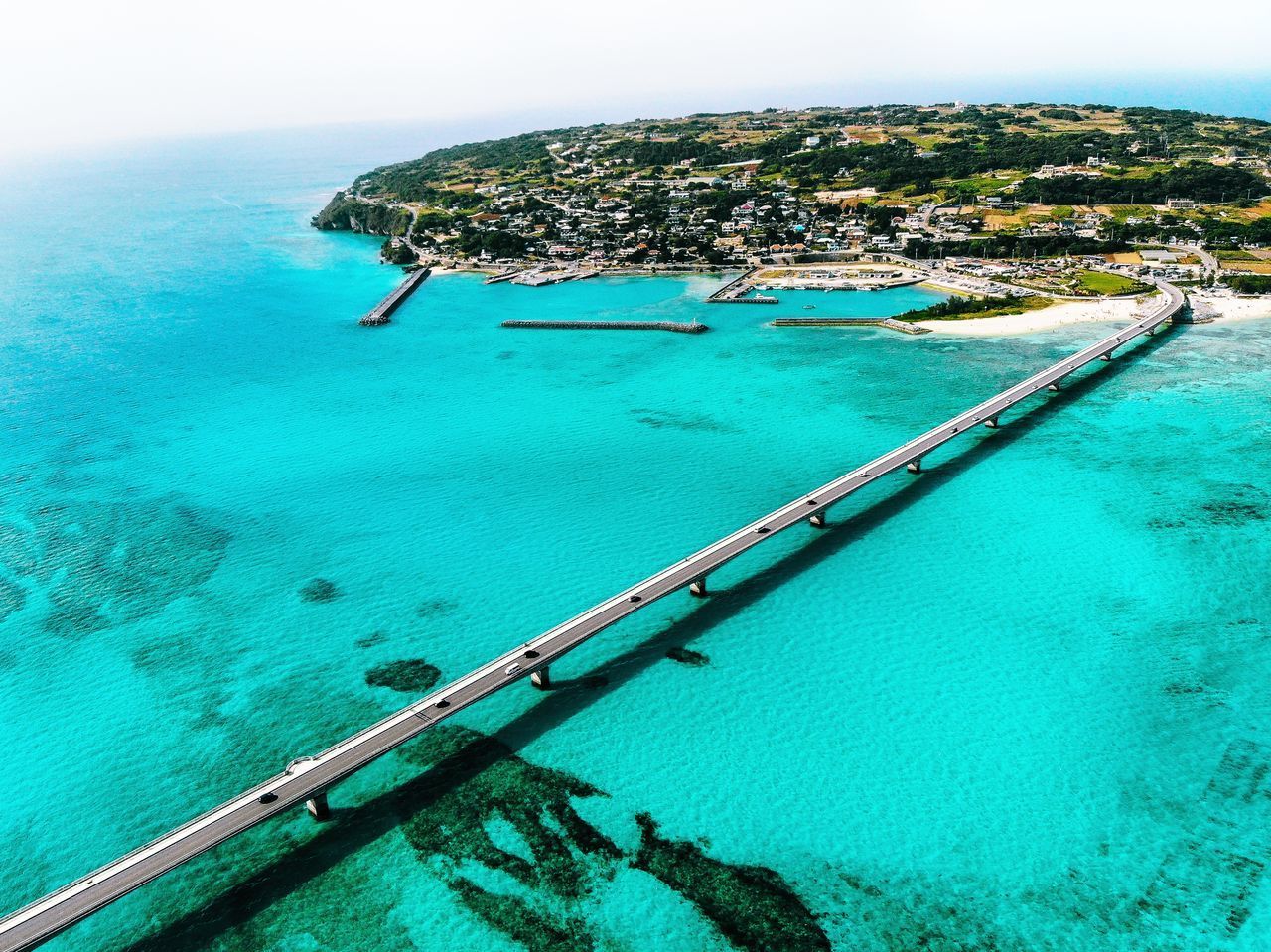 HIGH ANGLE VIEW OF SWIMMING POOL AT SEA