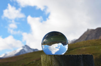 Close-up of mountain against sky