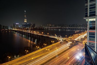 City street at night