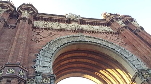 Low angle view of historical building