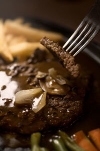 Close-up of ice cream in plate