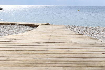 Boardwalk leading towards sea