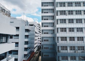 Low angle view of buildings against sky