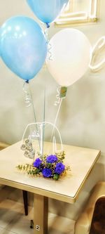 Close-up of balloons on table