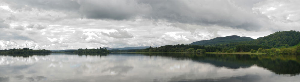 Panoramic view of lake against sky