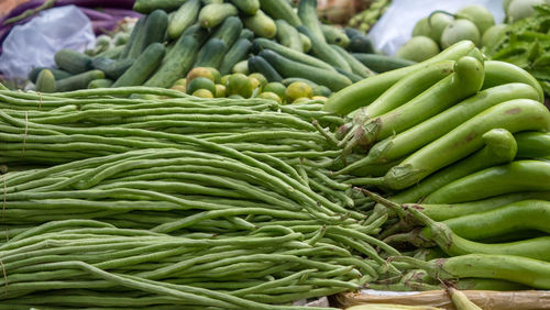 Close-up of vegetables for sale in market