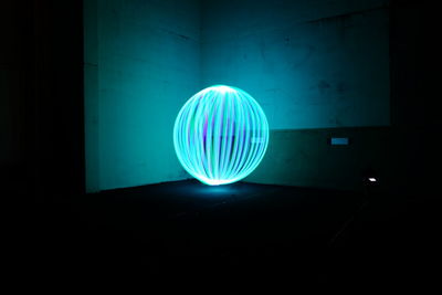 Close-up of illuminated lighting equipment