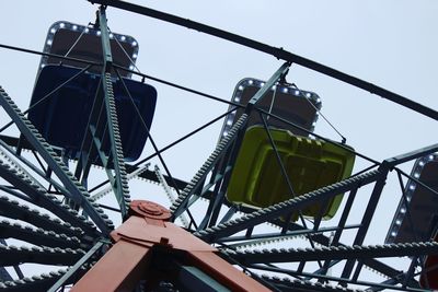 Low angle view of ferris wheel against sky