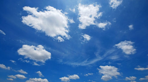 Low angle view of clouds in sky