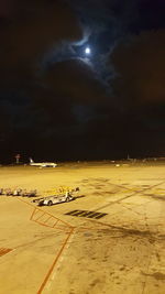 Scenic view of beach at night