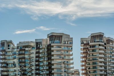 Low angle view of buildings against sky