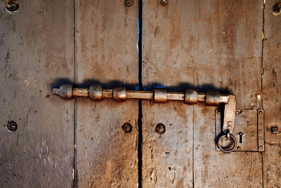 Close-up of closed door