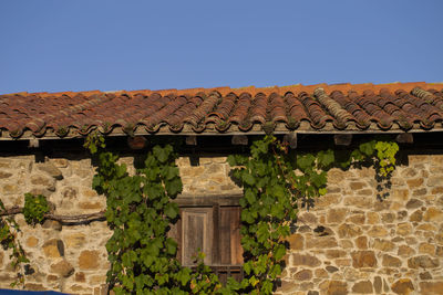 Exterior of building against clear blue sky