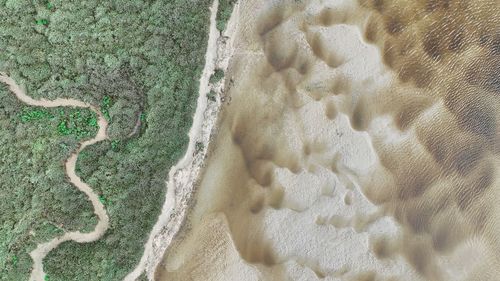 High angle view of beach
