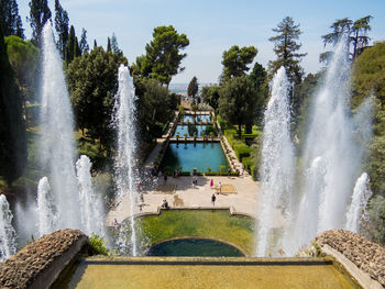 View of fountain against sky