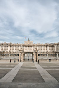 View of building against cloudy sky