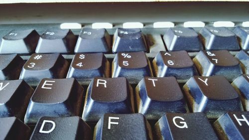 Close-up of computer keyboard