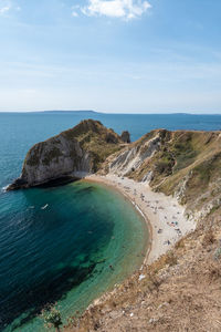 Man o war beach at durdle door in dorset.