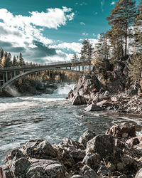 Scenic view of river against sky