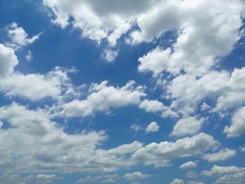 Low angle view of clouds in sky