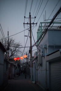 Electricity pylon against sky