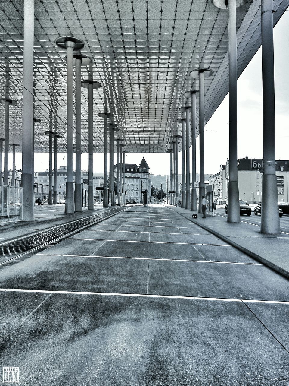 the way forward, transportation, built structure, architecture, diminishing perspective, vanishing point, architectural column, sky, road, incidental people, empty, sunlight, long, connection, day, street, street light, column, car, bridge - man made structure