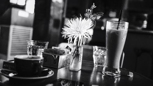 Close-up of bottle on table