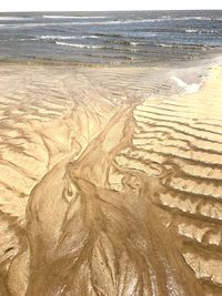 High angle view of beach