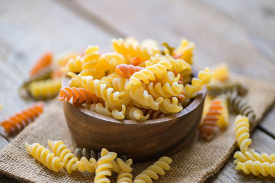 Close-up of food on table