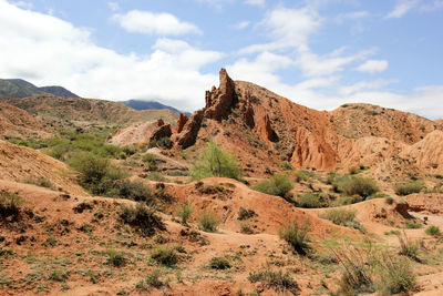 Scenic view of mountain against sky