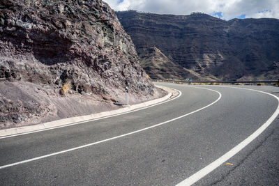 Scenic view of mountain road