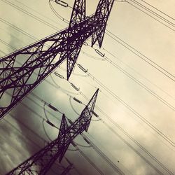 Low angle view of power lines