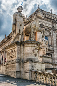 Low angle view of statue