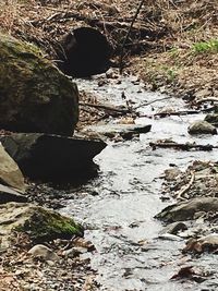 Scenic view of waterfall