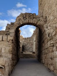 Archway of ruins at caesarea maritima