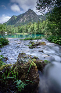 Scenic view of river against sky