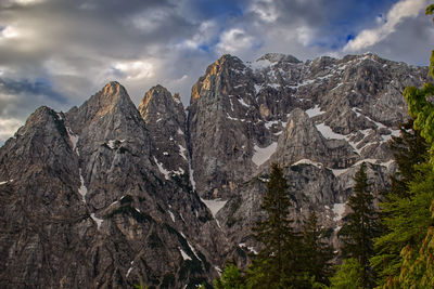 Scenic view of rocky mountains against sky