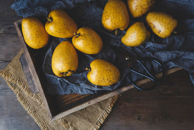 High angle view of fruits