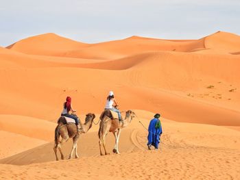 Tourists in desert