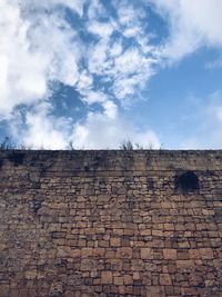 Brick wall against sky