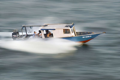 Boats in river