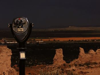 Coin-operated binoculars overlooking national park