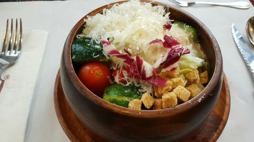 Close-up of salad in bowl