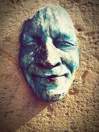 Close-up of painting on wall