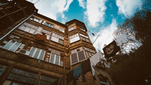 Low angle view of buildings against sky