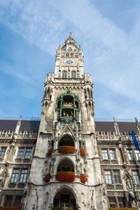 Low angle view of historical building against sky