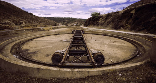 End of old train track at zarandas station