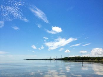 View of sea against cloudy sky